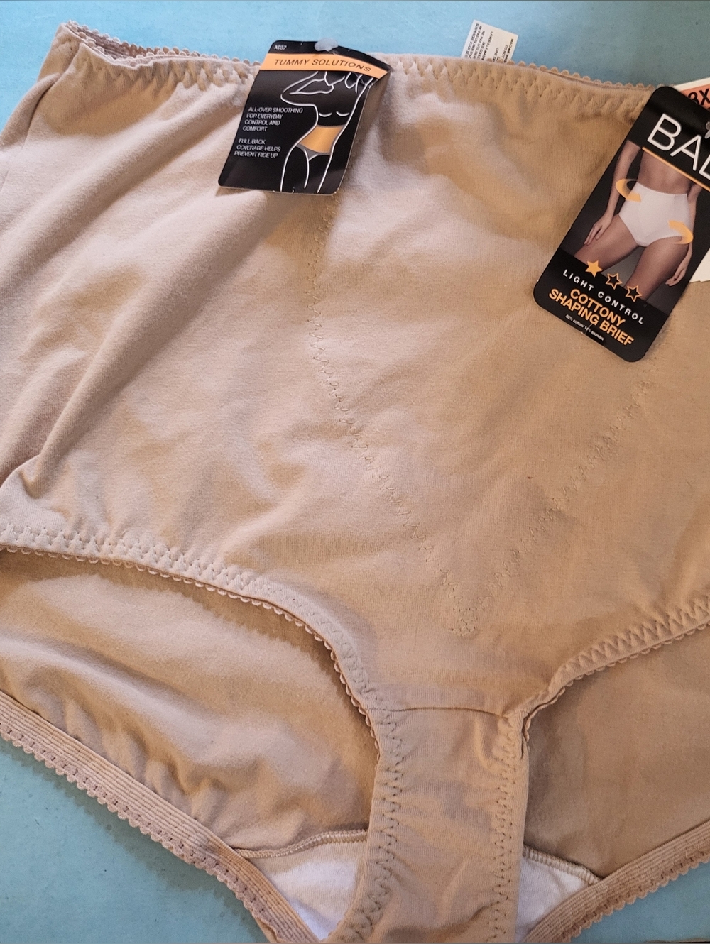 NWT Bali Beige High-Waist Shaping Brief 3XL #1190-3498